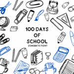 100 Days of School Doodle Font - Featured Image