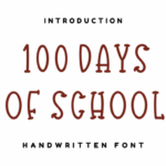 100 Days of School Font - Featured Image
