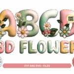 3D Flower Font Font - Featured Image