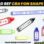 Abcd Ref Crayon Shape Font - Featured Image