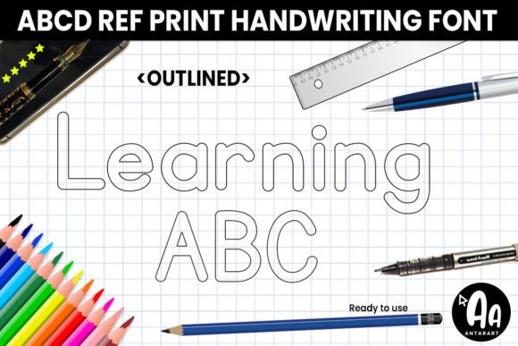 Abcd Ref Outlined Font - Featured Image