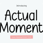 Actual Moment Font - Featured Image