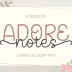 Adore Notes Font - Featured Image