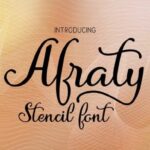 Afraty Stencil Font - Featured Image