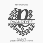 All Caps Split Monogram Font - Featured Image