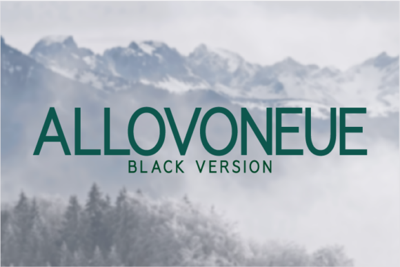 Allovoneue Black Font - Featured Image