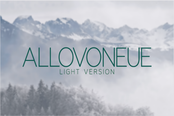 Allovoneue Light Font - Featured Image