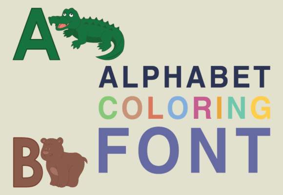 Alphabet Coloring Font - Featured Image