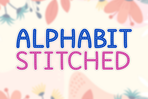 Alphabit Stitched Font - Featured Image