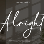 Alright Font - Featured Image