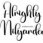 Alrighty Milyarder Font - Featured Image