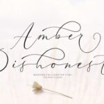 Amber Dishonest Font - Featured Image