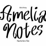 Amelia Notes Font - Featured Image