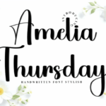 Amelia Thursday Font - Featured Image