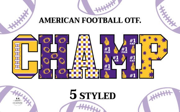 American Football 5 Balls Font - Featured Image