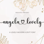 Angela Lovely Font - Featured Image