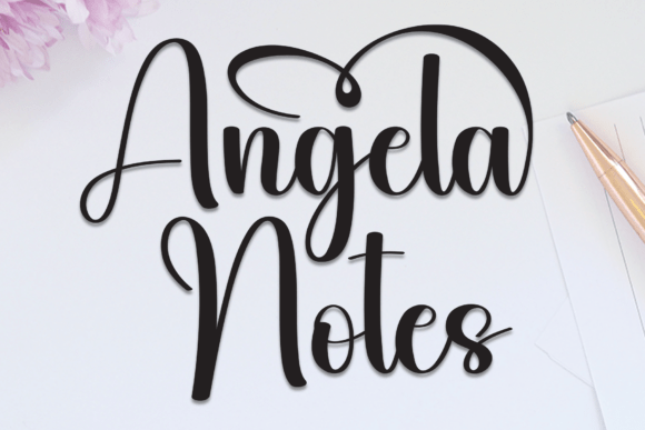 Angela Notes Font - Featured Image