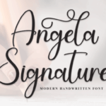 Angela Signature Font - Featured Image