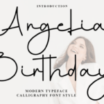 Angelia Birthday Font - Featured Image