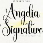 Angelia Signature Font - Featured Image