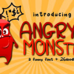 Angry Monsta Font - Featured Image