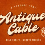 Antique Cable Font - Featured Image