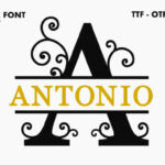 Antonio Split Monogram Font - Featured Image