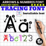 Arrows and Numbers Font - Featured Image