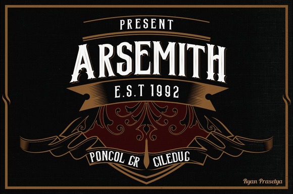 Arsemith Font - Featured Image