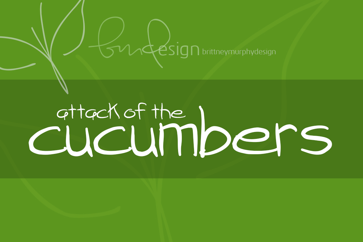 Attack of the Cucumbers Font - Featured Image