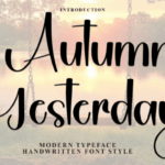 Autumn Yesterday Font - Featured Image