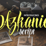 Azkanio Script Font - Featured Image