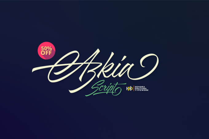 Azkia Script Font - Featured Image