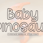 Baby Dinosaur Font - Featured Image