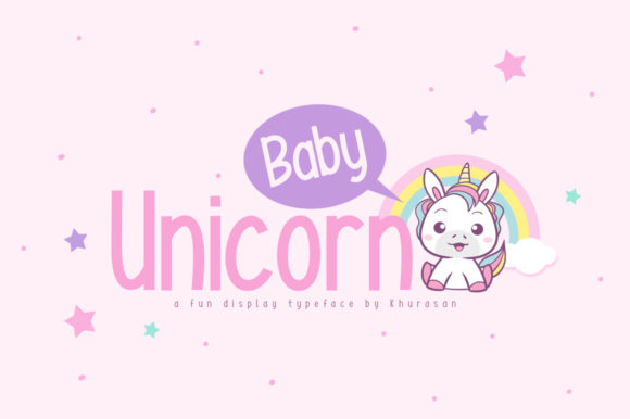 Baby Unicorn Font - Featured Image
