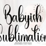 Babyish Sublimation Font - Featured Image