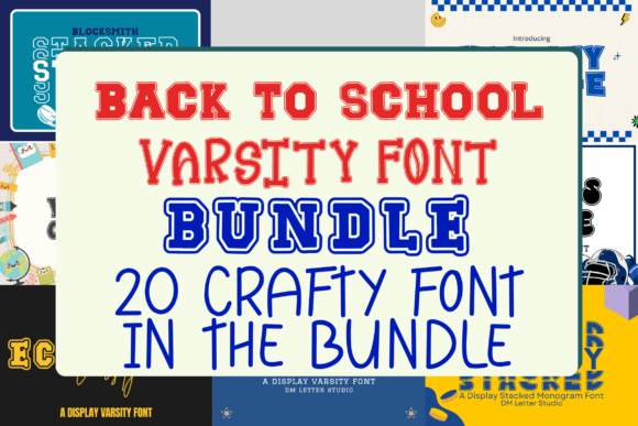 Back to School Varsity Bundle Font - Featured Image