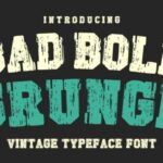 Bad Bold Grunge Font - Featured Image