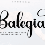 Balegia Font - Featured Image