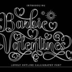 Barbie Valentines Outline Font - Featured Image
