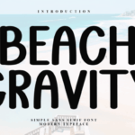 Beach Gravity Font - Featured Image