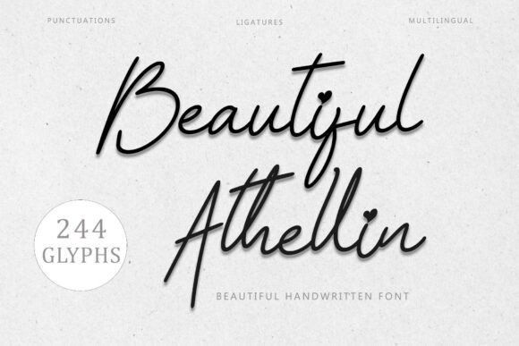 Beautiful Athellin Font - Featured Image