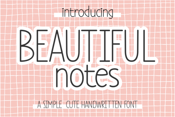 Beautiful Notes Font - Featured Image
