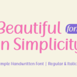 Beautiful in Simplicity Font - Featured Image