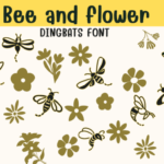 Bee and Flower Font - Featured Image