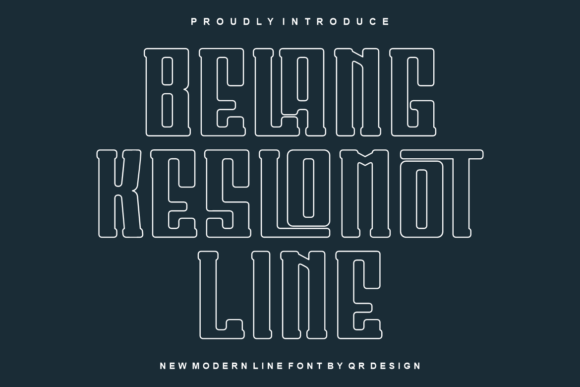 Belang Keslomot Line Font - Featured Image