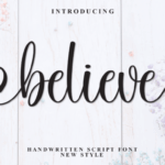 Believe Font - Featured Image