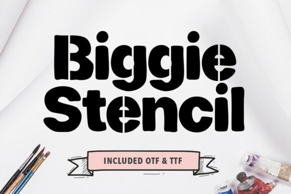 Biggie Stencil Font - Featured Image