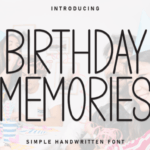 Birthday Memories Font - Featured Image