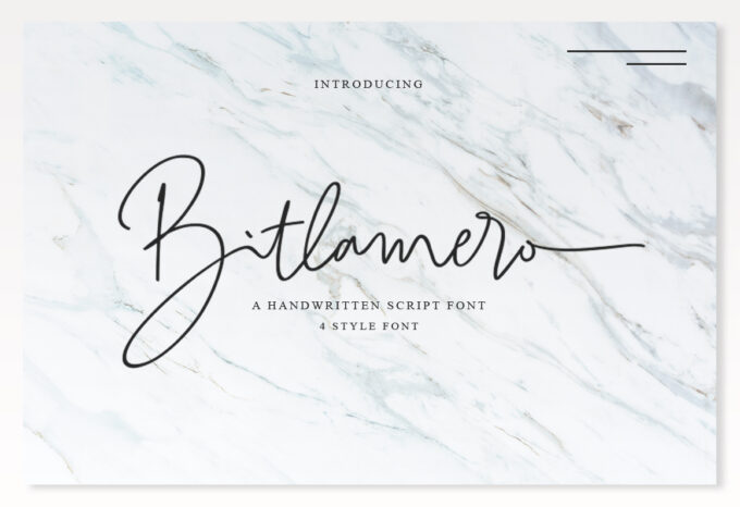 Bitlamero Script Font - Featured Image